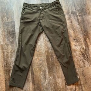 Lululemon Commission Pants Skinny Fit, Olive, 34x28